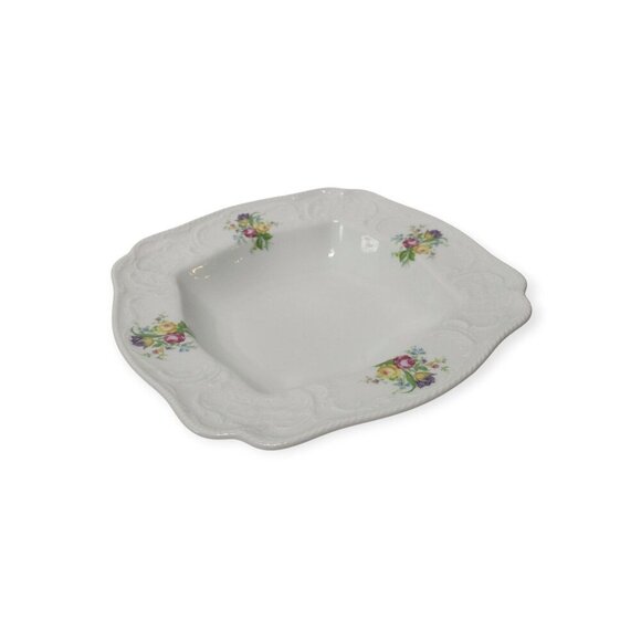 Vintage Rosenthal Continental Sanssouci floral pattern square serving bowl Rose - Picture 8 of 12